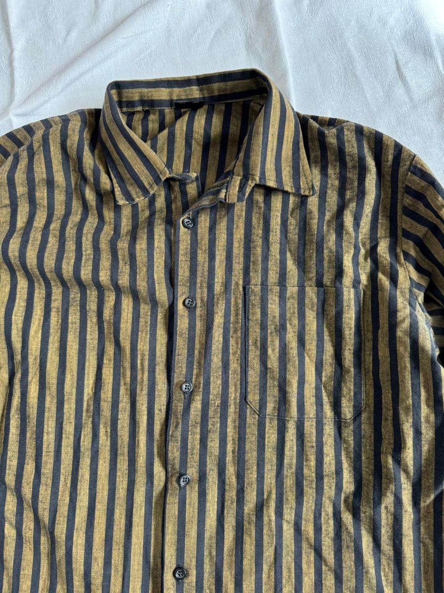 Camicie: Gestreiftes Herrenhemd Gr. Lschwarz gold – Usato da lommis venduto da inf_thv8 2