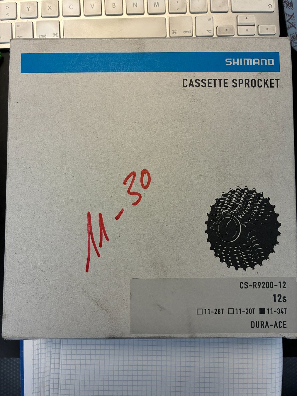 Shimano Ersatzteile: Shimano Dura Ace Kassette CS-R9200-12, 11-30 Zähne,Topp! – Gebraucht aus Blauen von Jamajobos 2