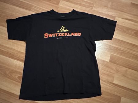 T-Shirt, Switzerland schwarz Gr. S einf. Brustweite ca. 49cm