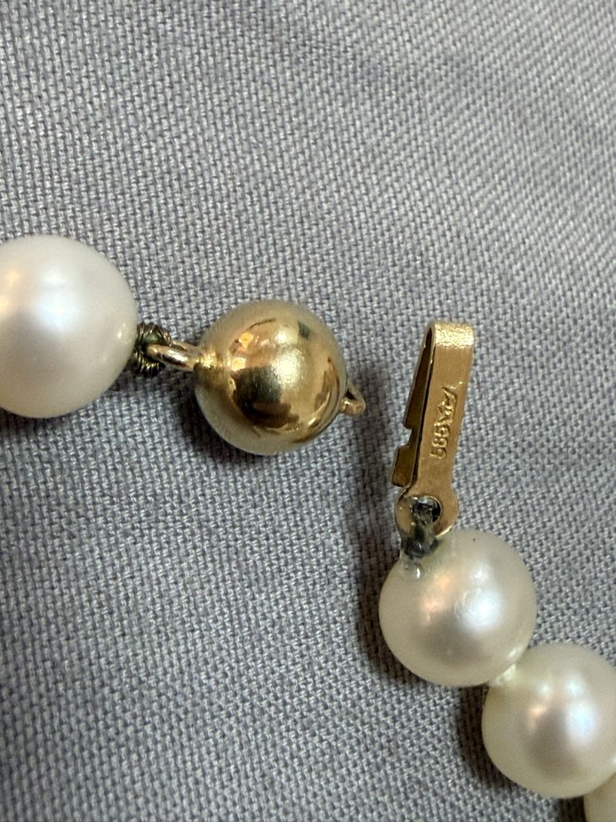 Perle (finte): Kette 14k mit echt Akoya Perlen – Usato da Oberhof venduto da RealStone 5