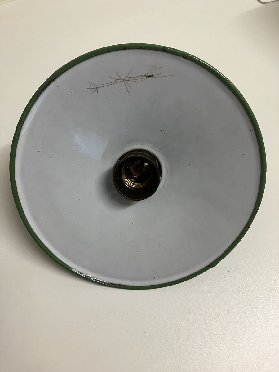 Lampadari & plafoniere: Alte grüne Lampenschirm Deckenlampe Emaille  – Usato da Gossau SG venduto da skalar01 1
