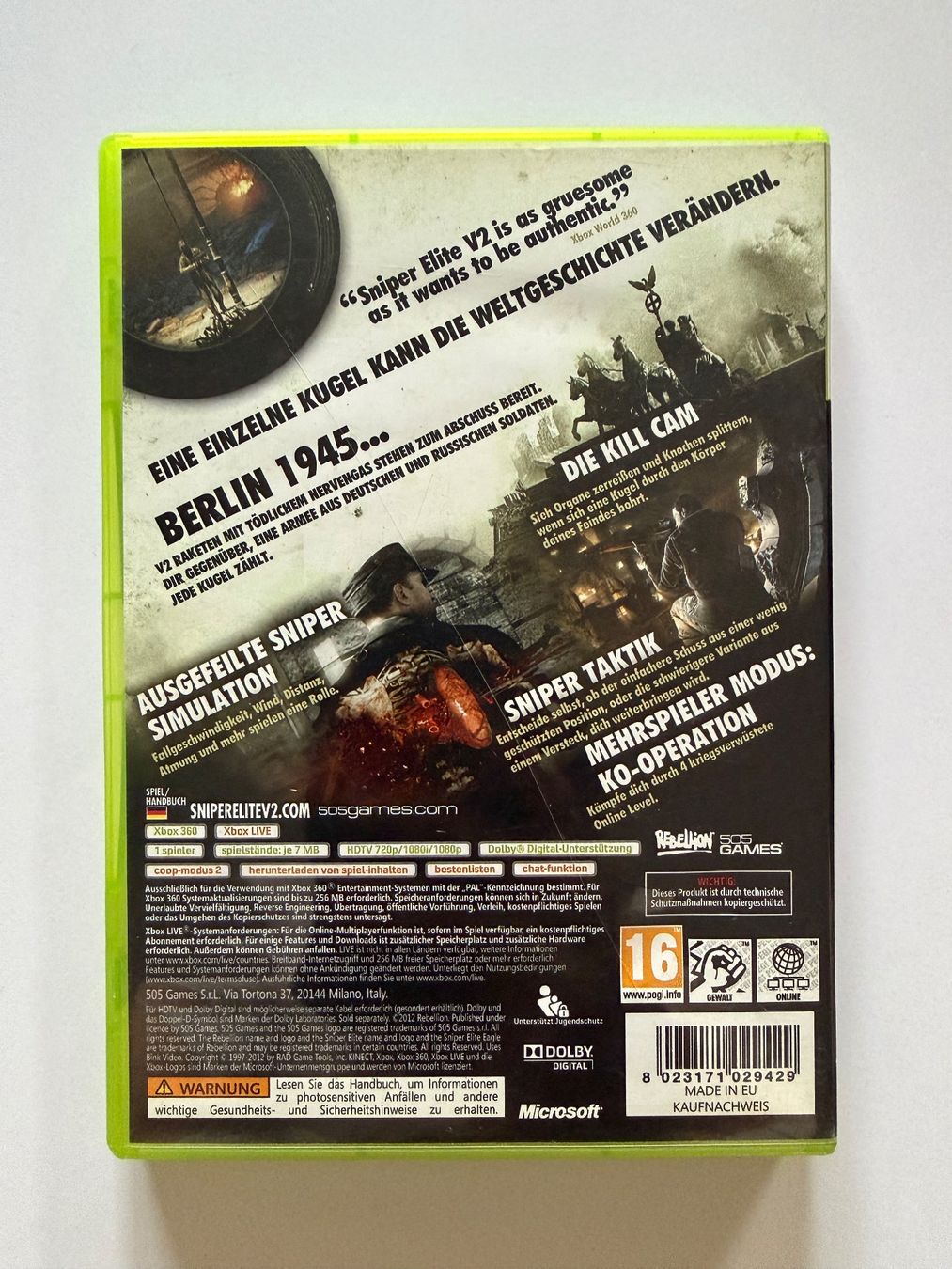 Microsoft Spiele: Sniper Elite V2 Xbox 360 Game – Gebraucht aus Hendschiken von Jamie2006 1