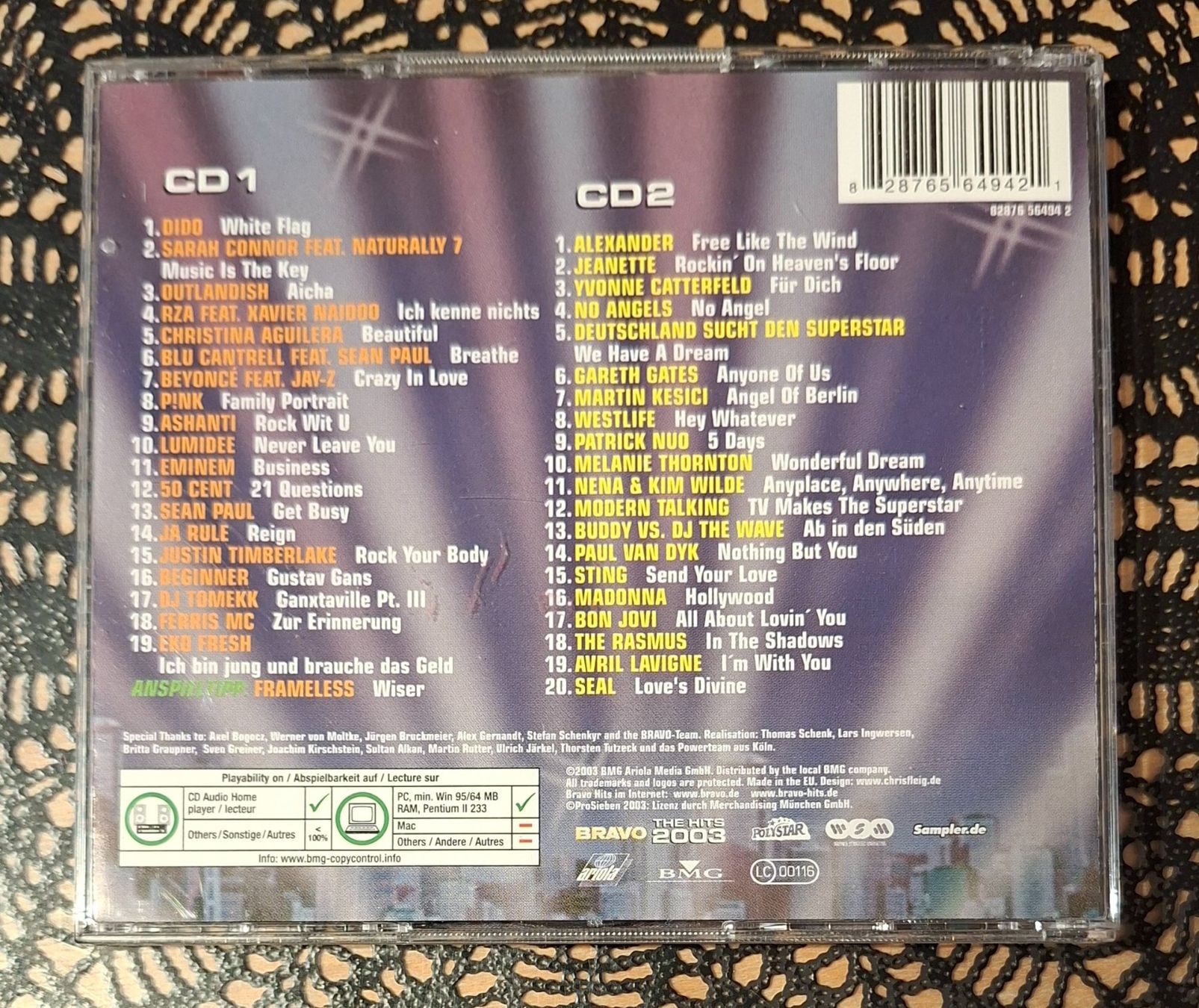 CD: Bravo Hits - The Hits 2003, 2CD Hit Compilation Sampler 2003 – Usato da Amriswil venduto da Celini3 1