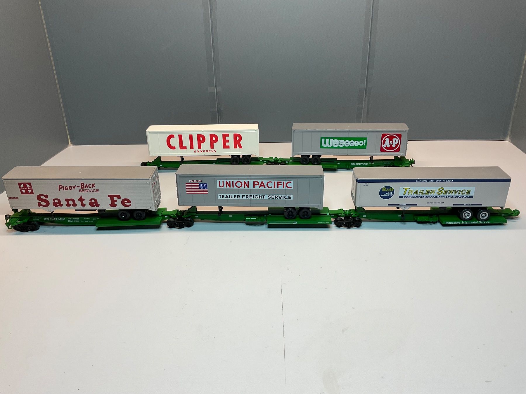 Athearn Modellini di ferrovie: 5x Train Trailer Wagen H0  Athearn/Walthers – Nuovo (secondo la descrizione) da Nänikon venduto da R_rota 1