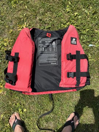 Red Aqua Safety Life Vest Jacket M - Ready for Summer!