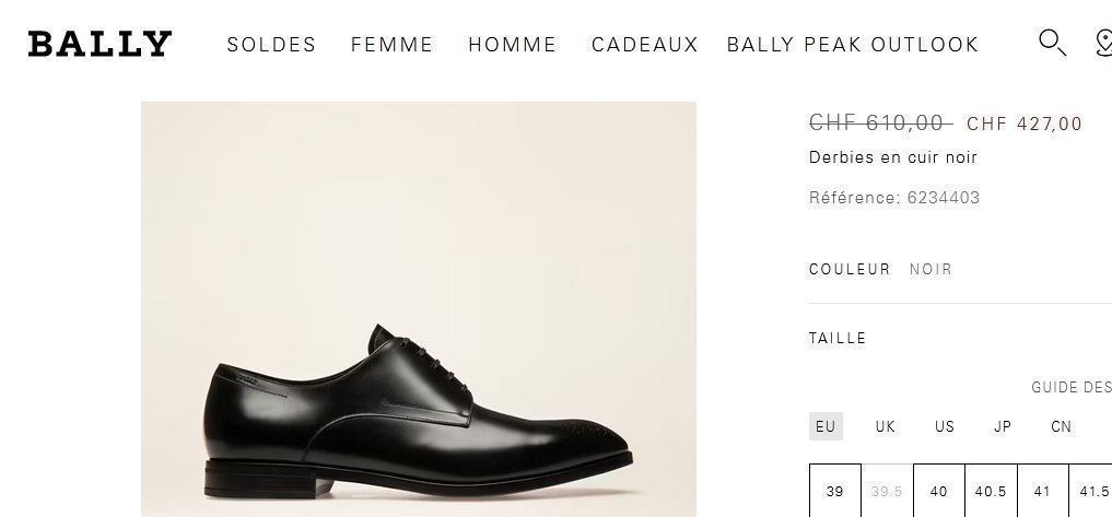 Bally Scarpe da uomo: Schuhe / Chaussures Bally .40 – Usato da Collonges venduto da Allegree 2