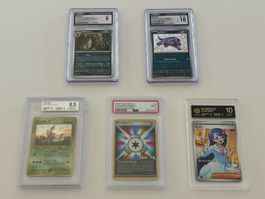 Diverse Pokemon Slabs Energy EX Deoxys, Fennel, Yanma etc