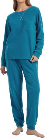 Damen Fleece Schlafanzug Set – Warm & Weich (Grösse M)