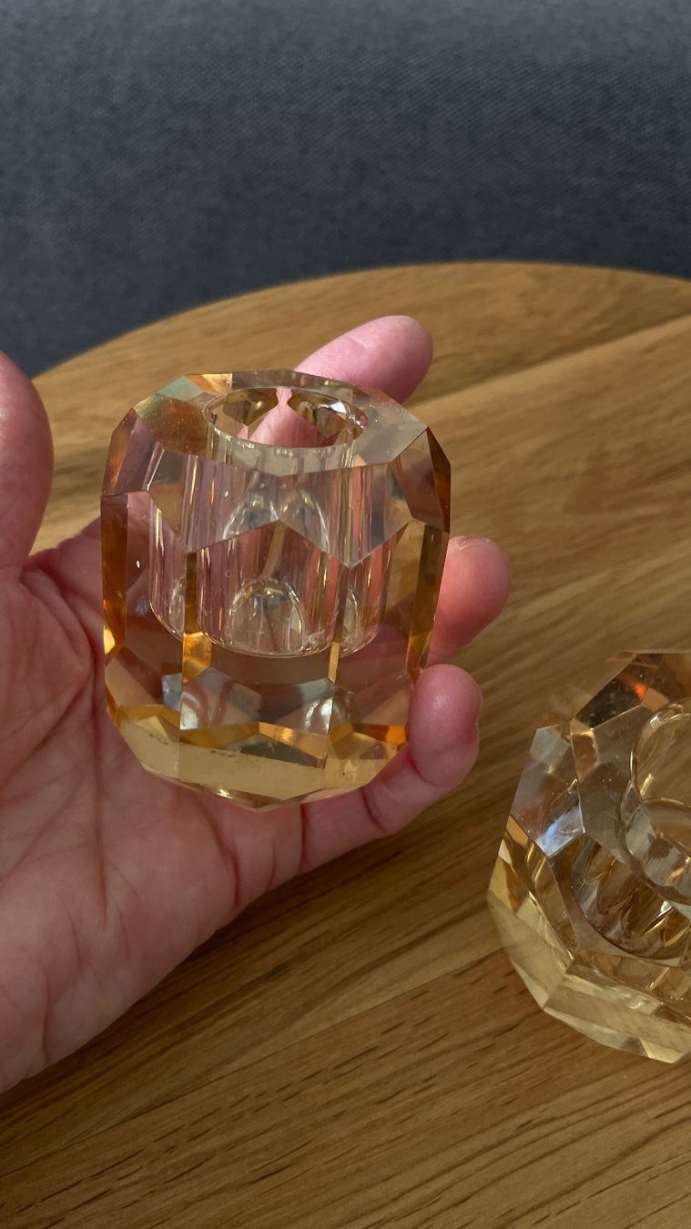 Maisons du monde Portacandele: 2er Set Kerzenständer, Glas, beige, Maison du Monde – Usato da Birsfelden venduto da Nic21 3