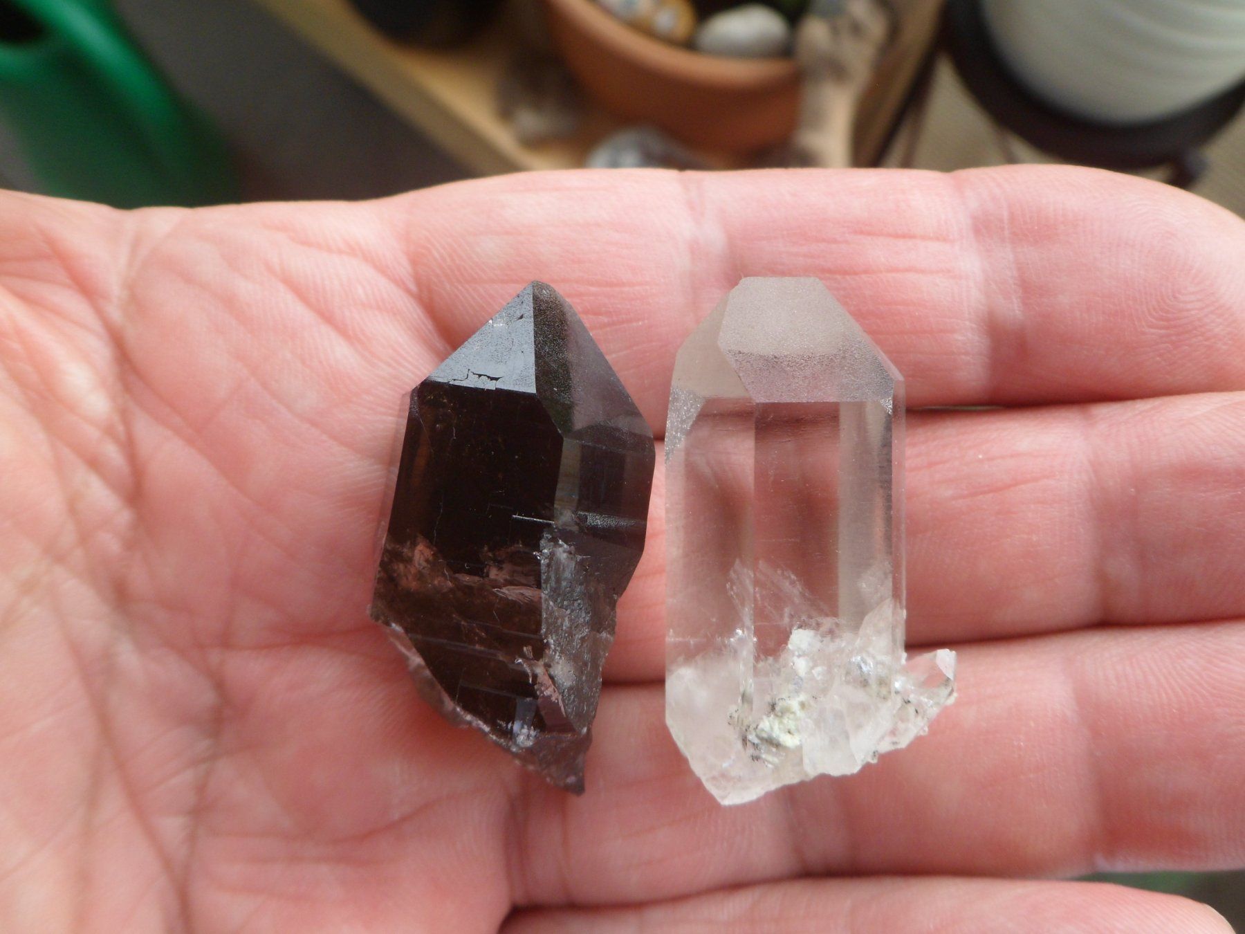 Minerali & Pietre curative: Morion + Bergkristall Schweiz – Usato da Affoltern am Albis venduto da Fossil60 3