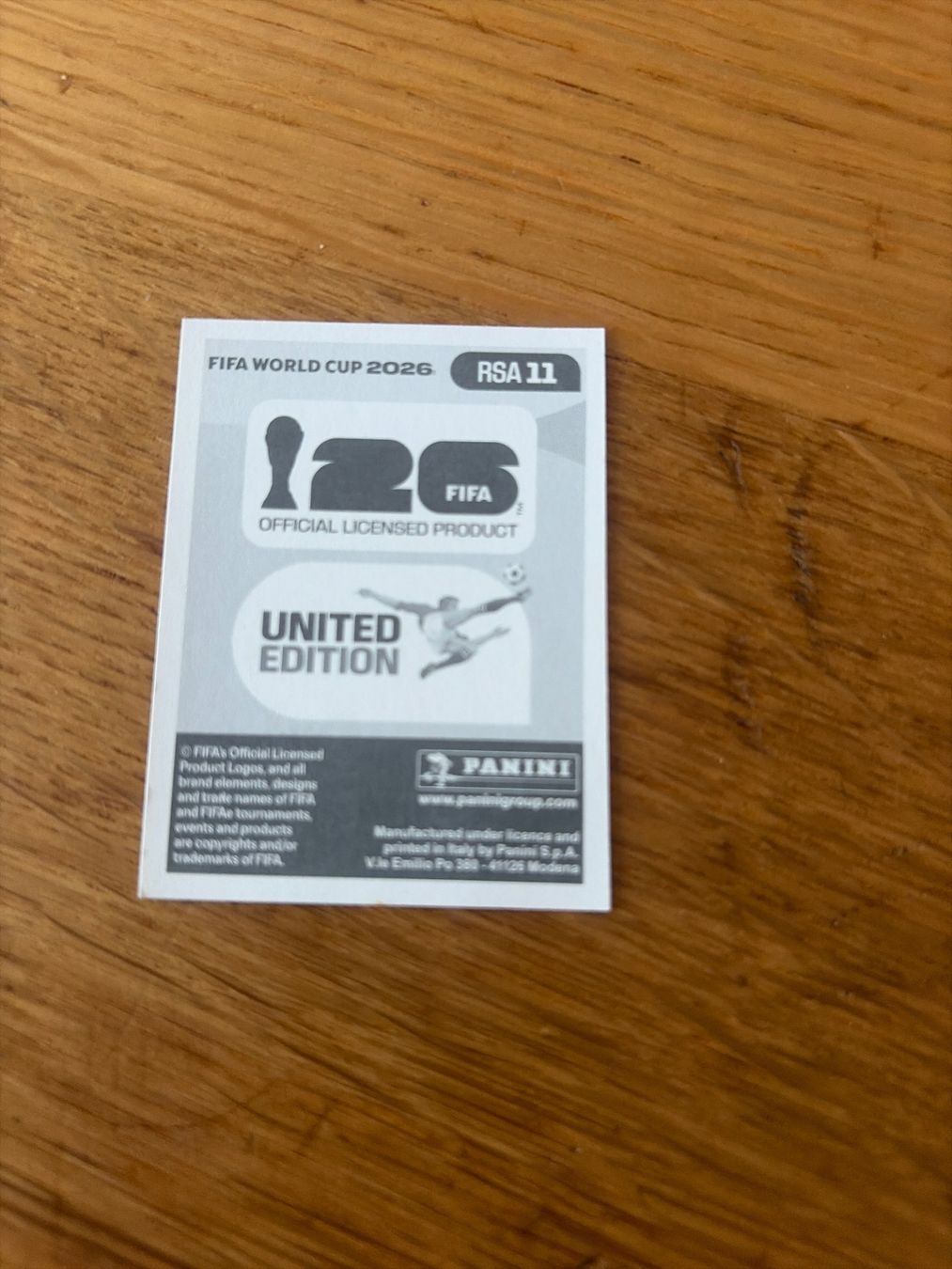 Panini Carte collezionabili: PANINI FIFA WORLD CUP 2026 - RSA 11 – Usato da Orbe venduto da heglau 1
