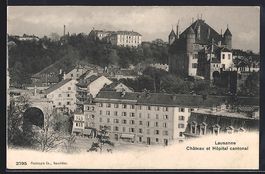 Lausanne, Château et Hopital cantonal