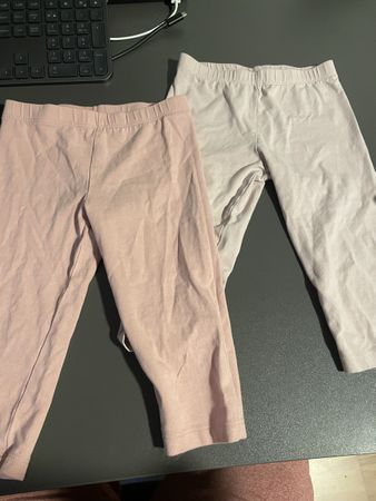 2 Leggings Kinder Grösse 104 Rosa und Grau leicht gebrauch