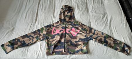 NEW Camo Y2K Tracksuit Set with Pink Logo – Size L 