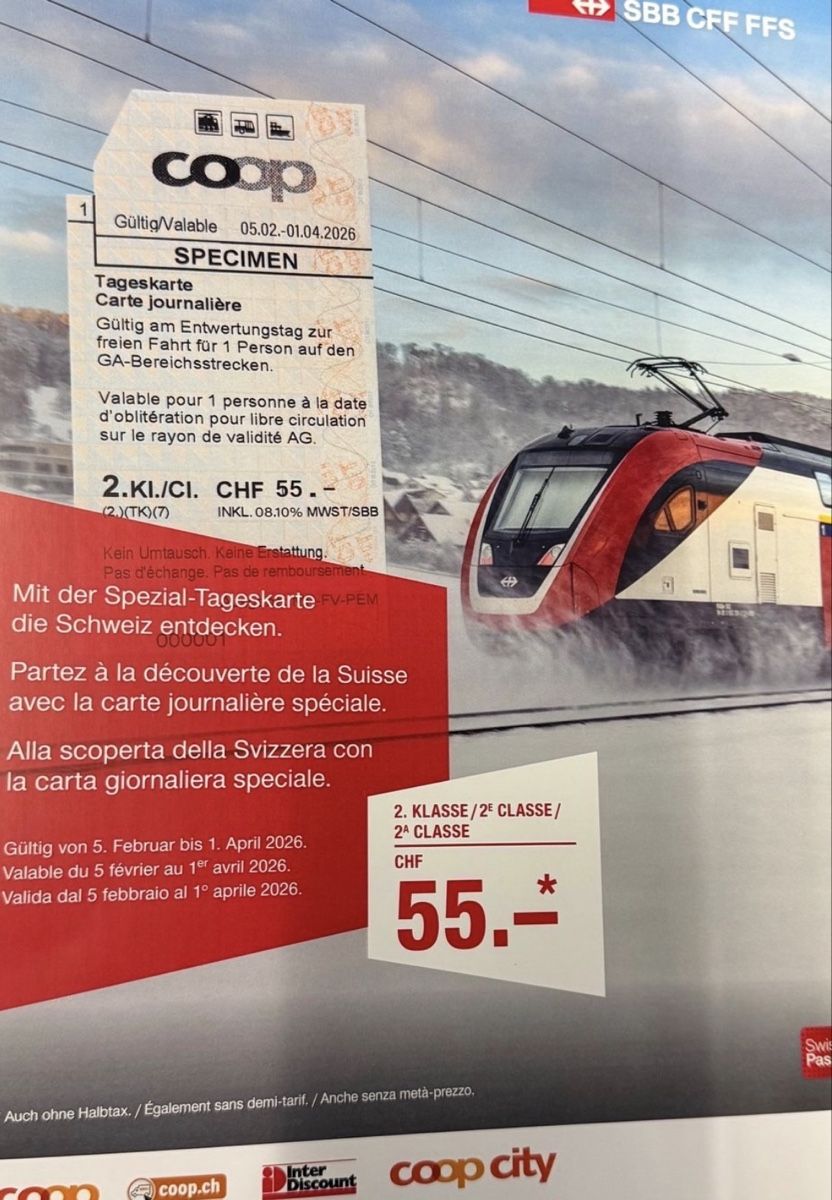 Tickets: SBB Tageskarte – Neu und originalverpackt aus Bern von swissjonas