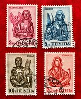 Evangelisten gestempel Nr.381/ 382/ 383/ 384   