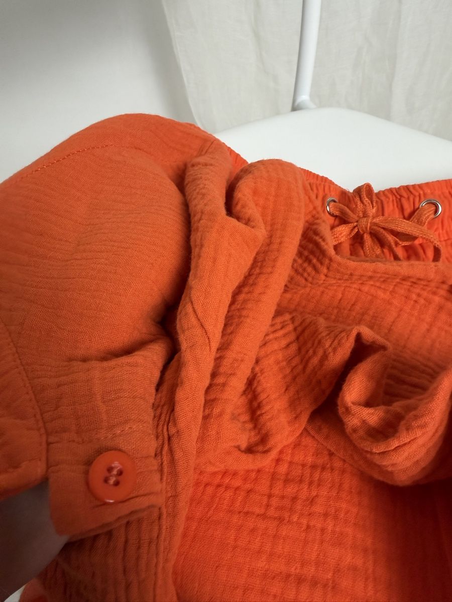 Kleiderpakete: Orange cotton set shirt and shorts – Gebraucht aus Knonau von Grapesvintage 7
