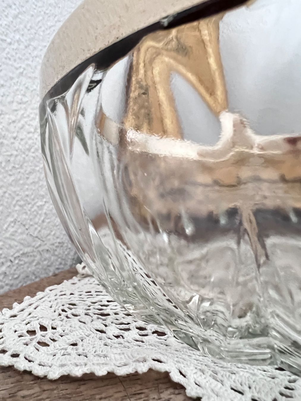 Ciotole: Bleikristallschale mit Silberrand - Alpacca – Usato da Walzenhausen venduto da Cerna007 3