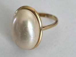 Schöner Ring Silber 925 vergoldet vintage