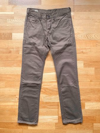 Jeansähnliche Herren-Bundhose BRAUN mit Knopfleiste Gr. 30