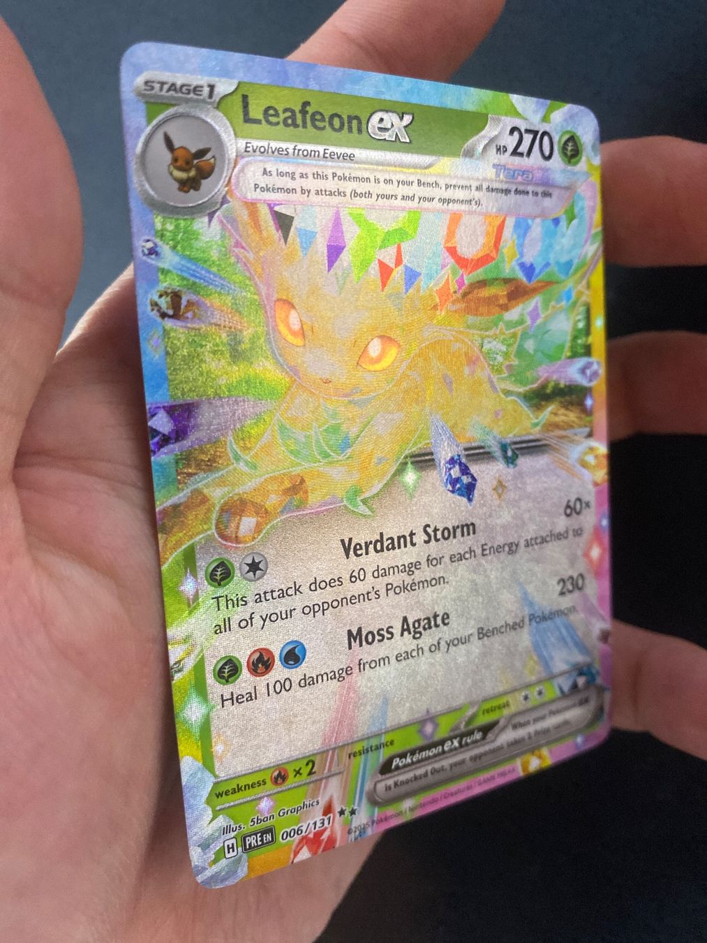 Pokémon Carte collezionabili: Leafeon ex 6 - Folipurba ex - Prismatic Evolutions - EN – Nuovo (secondo la descrizione) da Hausen AG venduto da Shrade 1