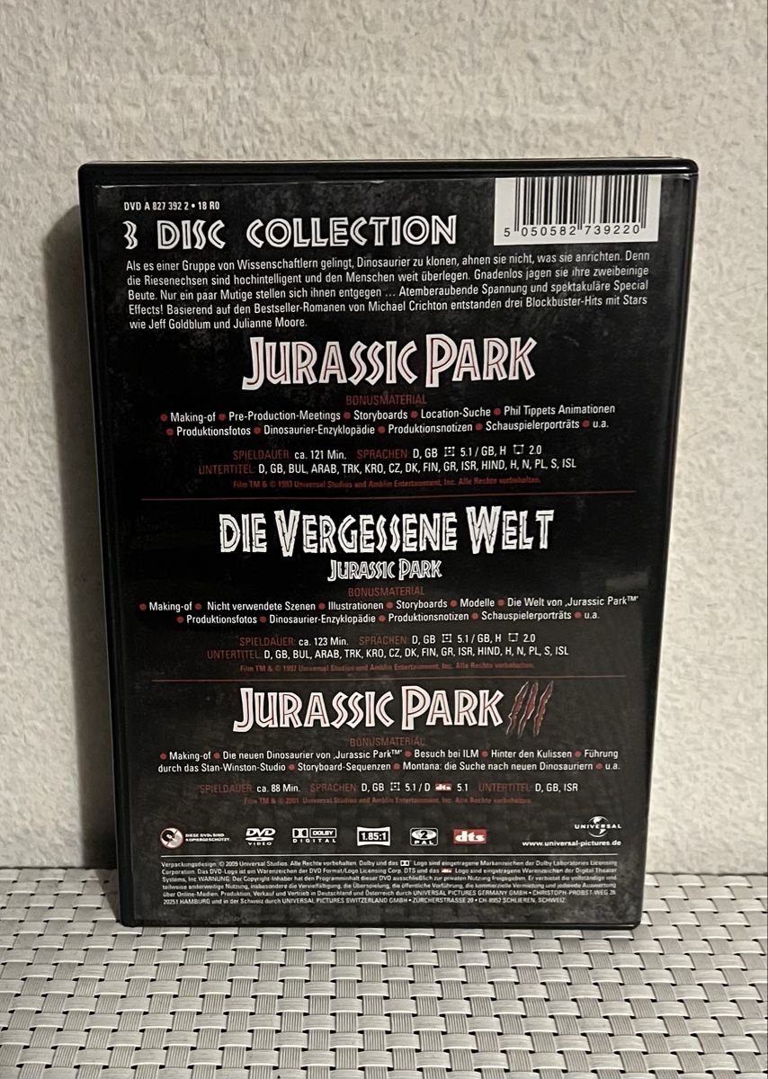 Tutti i DVDs: Jurassic Park Trilogie - DVD – Usato da Flawil venduto da NiceT 1