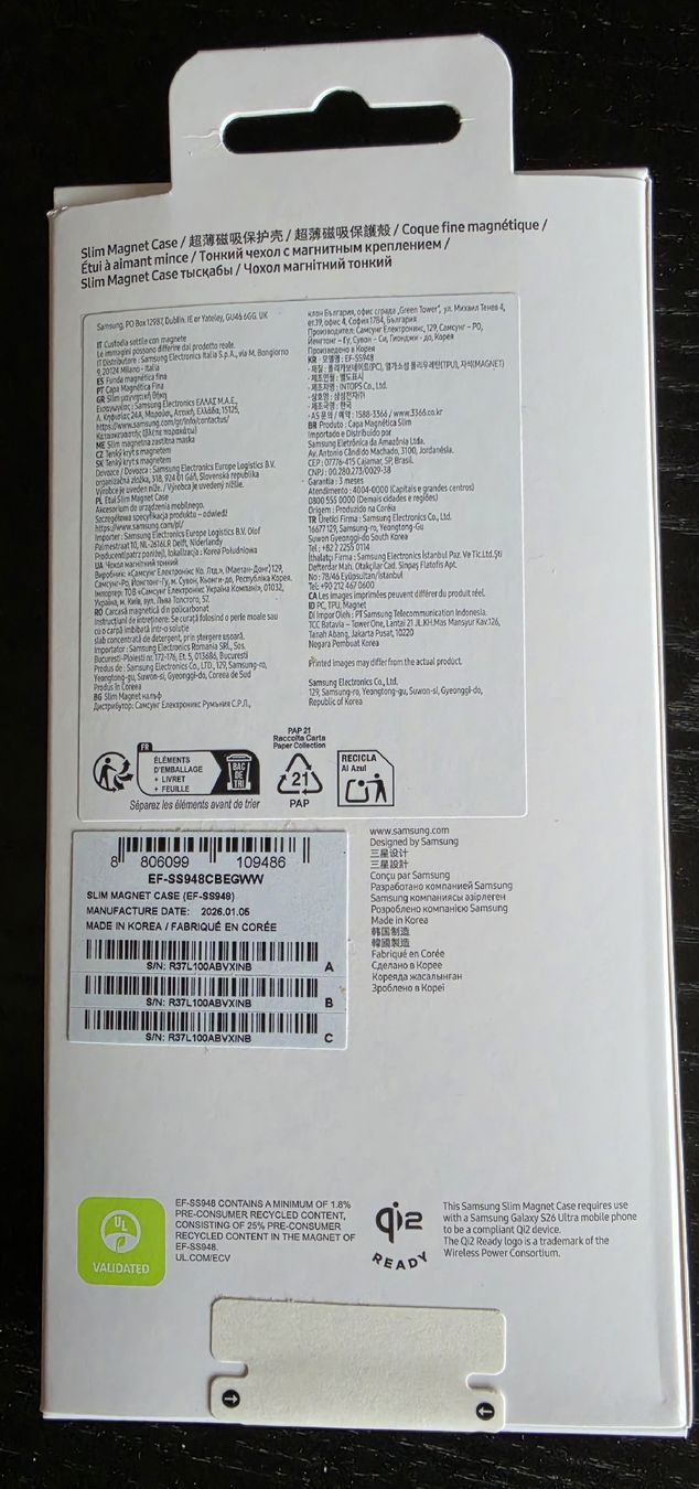 Samsung Cover & Protezioni schermo: Samsung 26 Ultra Slim Magnet Case – Nuovo (secondo la descrizione) da Thalwil venduto da Bushwood 4