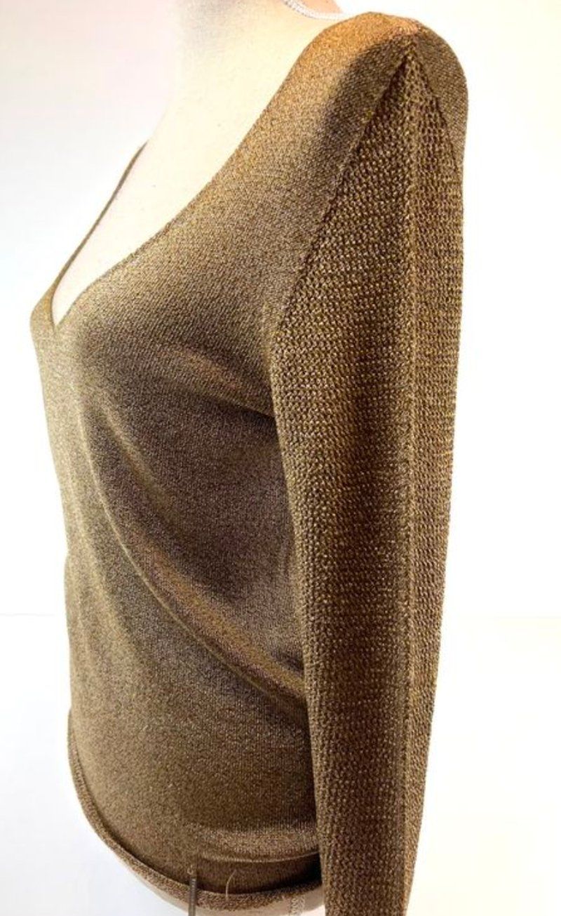 Maglioni & Felpe: TRUSSARDI JEANS Feinstrick Pullover mit V-Ausschnitt, Gr.M-L – Usato da Pfäffikon ZH venduto da siae 8