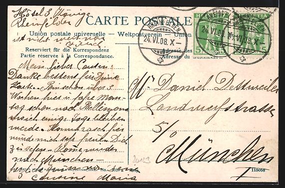 Cartoline postali: Rheinfelden, Soolbad drei Könige, 1908 – Usato da Berlin venduto da bartko-reher 1