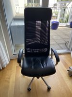 Bürostuhl Markus Ikea Schwarz Leder Netzrücken guter Zustand