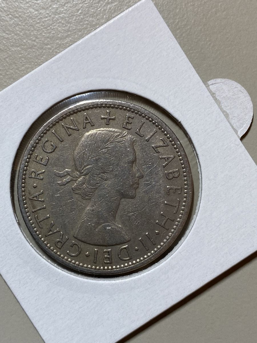 Tutti le monete: GB - 1/2 couronne - 1955 – Usato da Payerne venduto da Mike1682 1