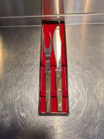Vintage Tranchierbesteck Griffe Teakholz stainless Steel mcm