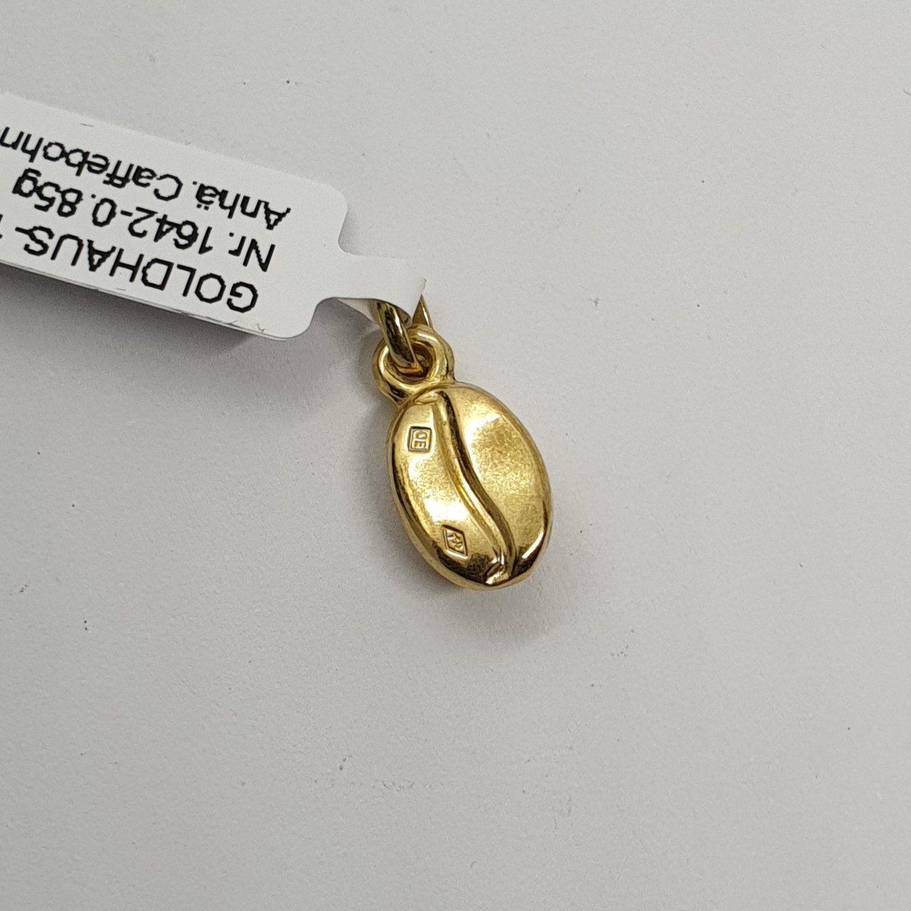 Ciondoli: Echt 18K Gold - Kaffeebohne Anhänger – Usato da Luzern venduto da Goldhaus-Luzern