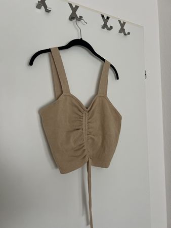 H&M Crop Top Beige Gr. M - Sommer Style!