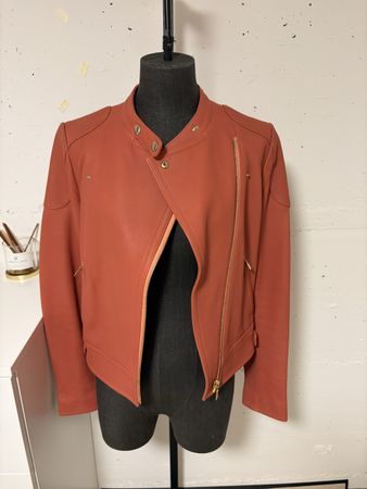 Lederjacke Yves Salomon rostrot Grösse 36 neuwertig