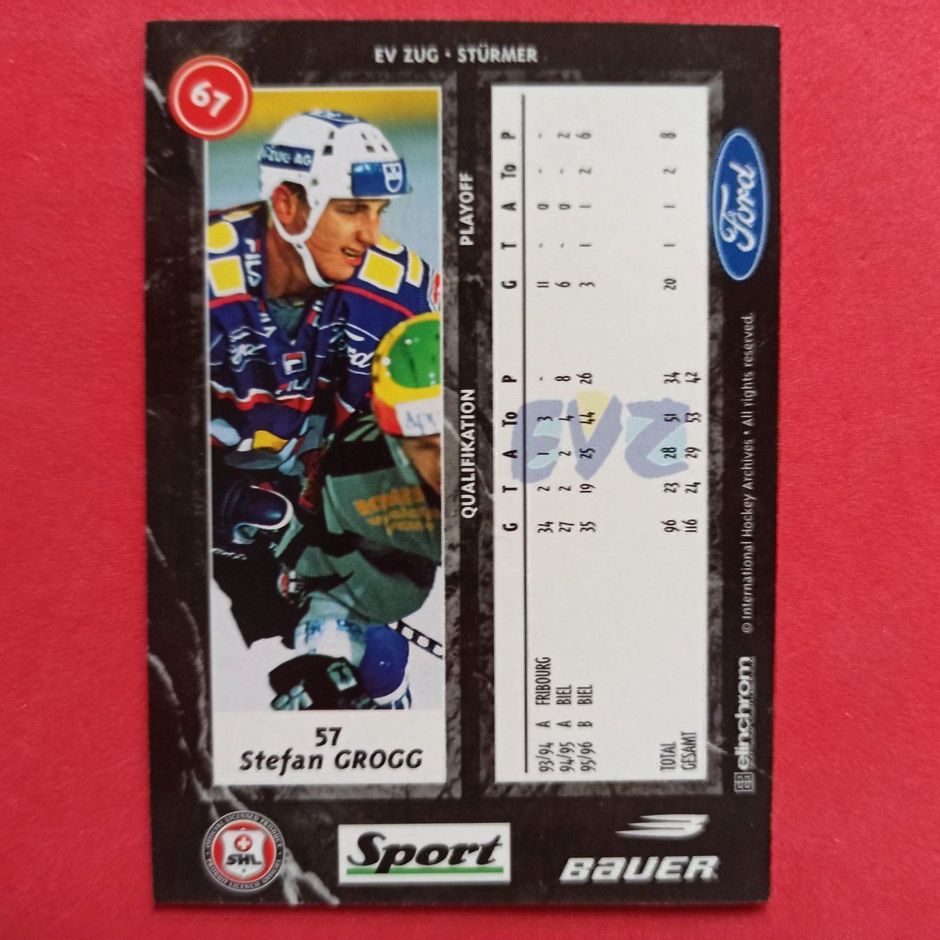 Carte collezionabili: Stefan Grogg - EV ZUG - 1996/97 – Usato da Dübendorf venduto da kb86_MOVIE 1