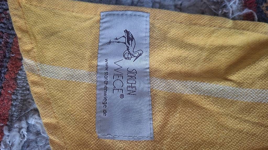 Marsupi portabebè: Storchenwiege Ring-Sling, sonnengelb, 100 % Baumwolle – Usato da Rheineck venduto da silaya7 1