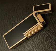Briquet Zenith 2200, noir et or, vintage