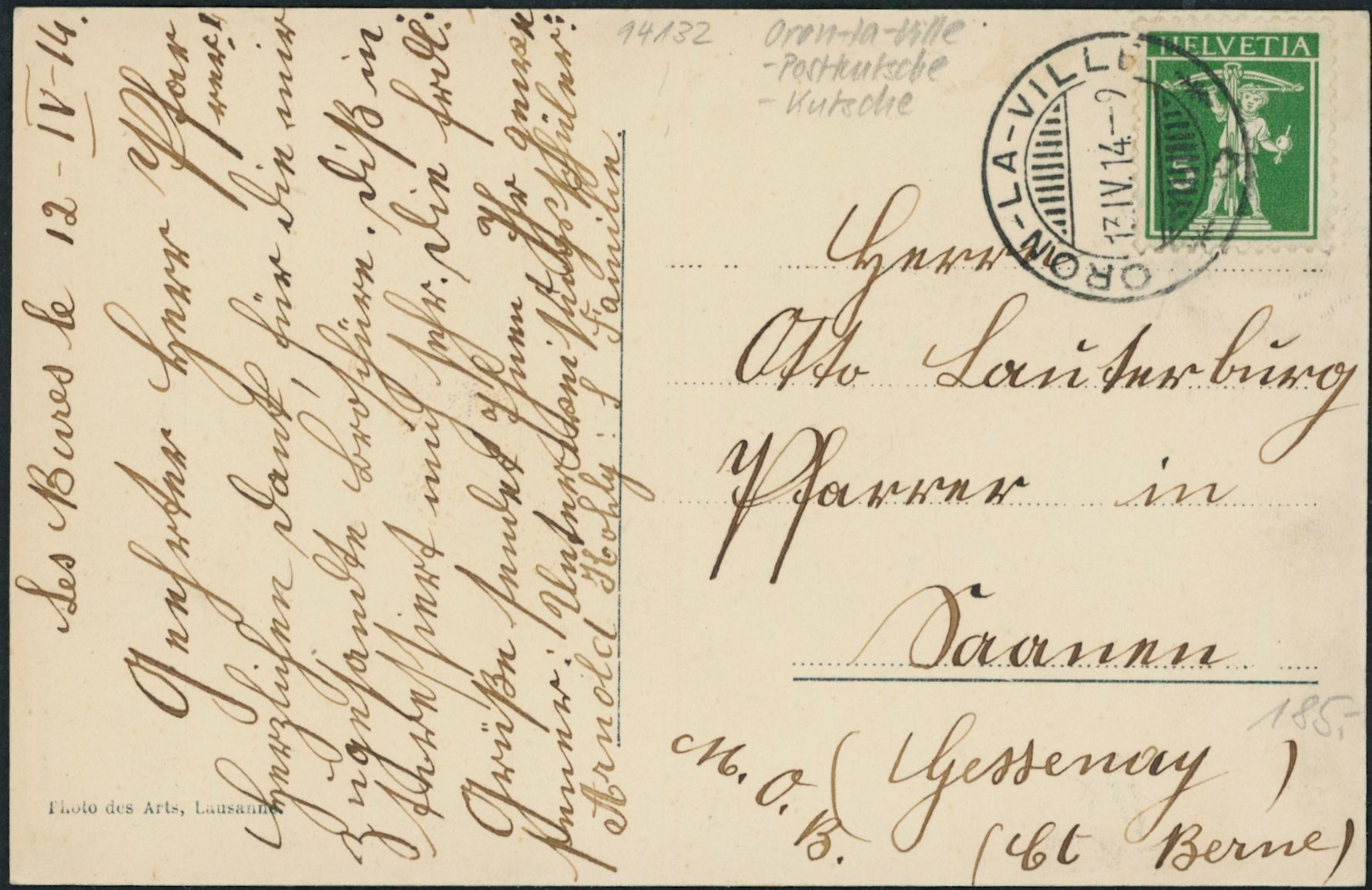 Cartoline postali: VD Oron la Ville - Postkutsche – Usato da Schindellegi venduto da masutka7 1