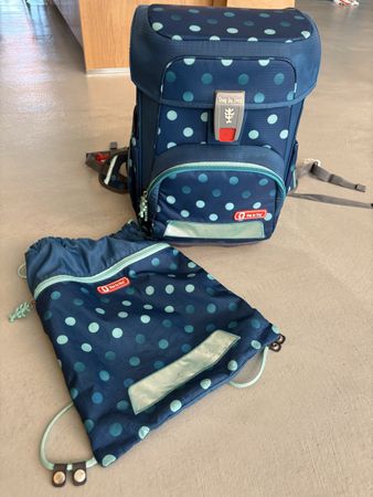 Schulranzen Set Step by Step Punkte blau guter Zustand