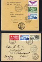 1939: 3 Swissair Europaflüge, Süd, West und Nord, attraktiv