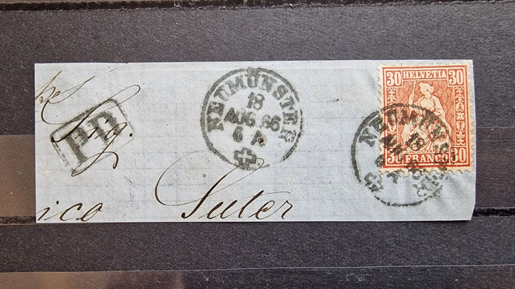 Tutti i francobolli: Luxus Briefteil mit Stempel "Neumünster & PD" – Usato da Chur venduto da Rayont2