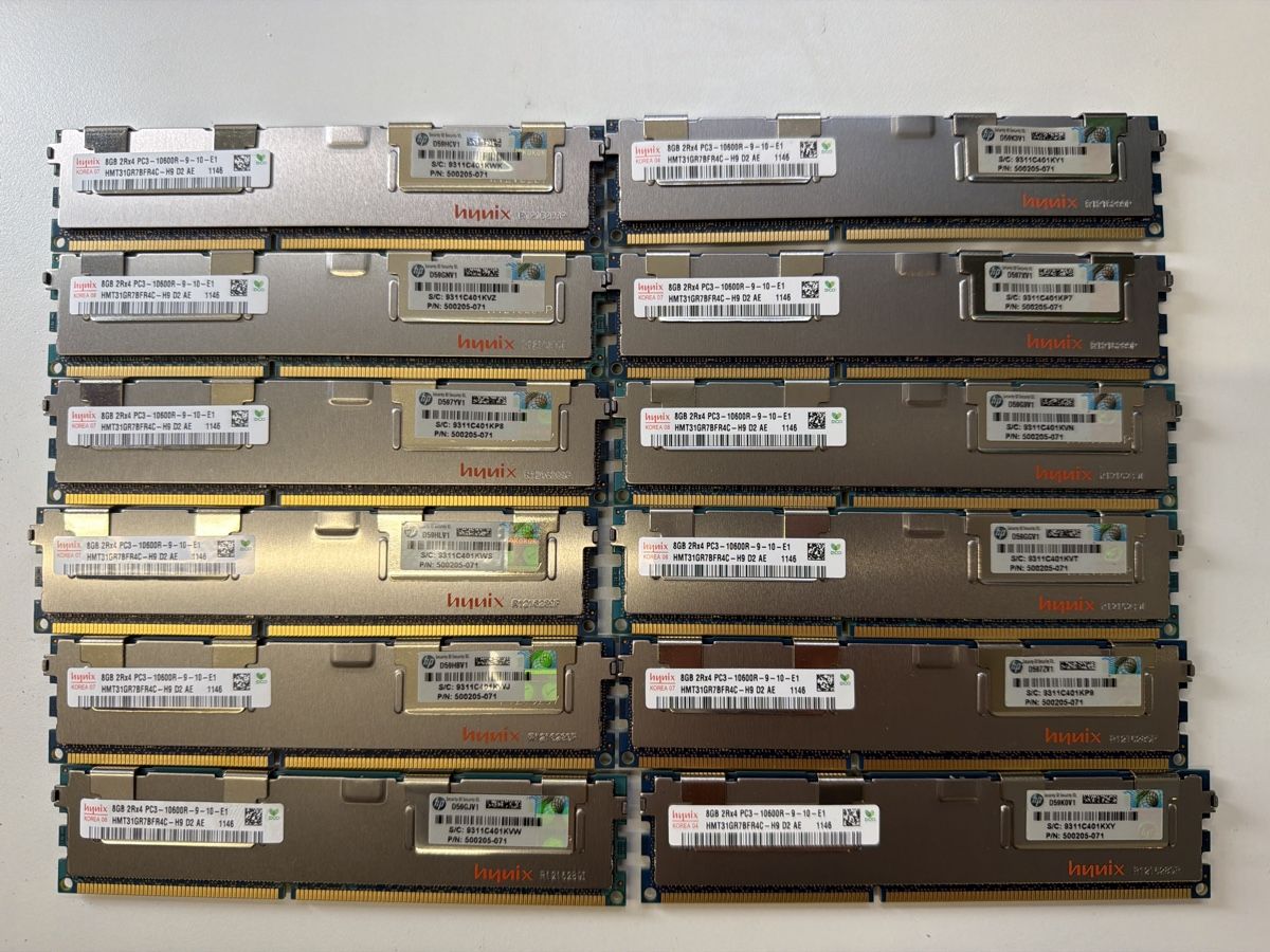 Hewlett Packard Memoria / RAM: 96GB SK Hynix DDR3 ECC RAM – Usato da Subingen venduto da Stophu