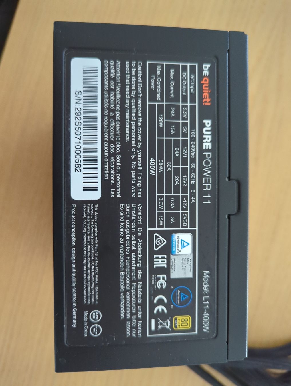 PC: PC Netzteil bequiet! Pure Power 11 400W – Usato da Sissach venduto da luk_rgf8 2