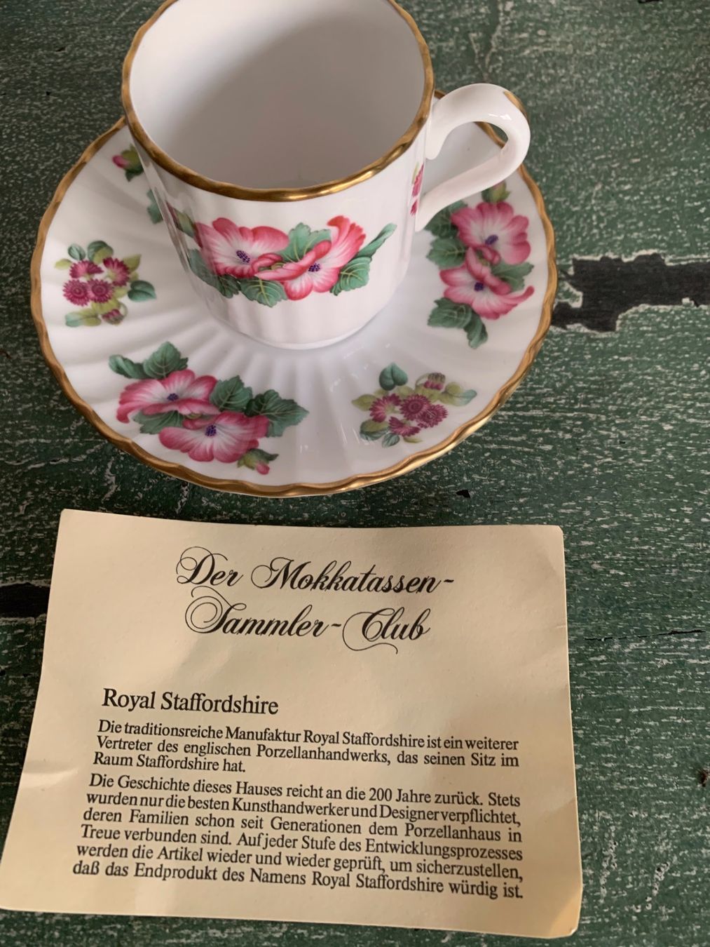 Tassen: Mocca Sammeltasse Royal Shaffordshire – Gebraucht aus Kirchdorf von Vintagewunder