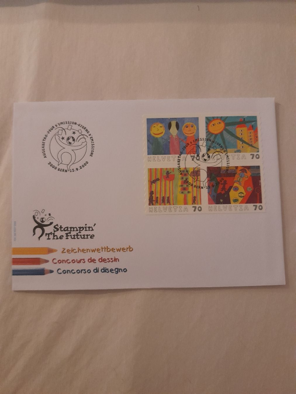 Tutti i francobolli: Concours de dessin Stampin' The Future - enveloppe phila – Usato da Marly venduto da globetrotter1723