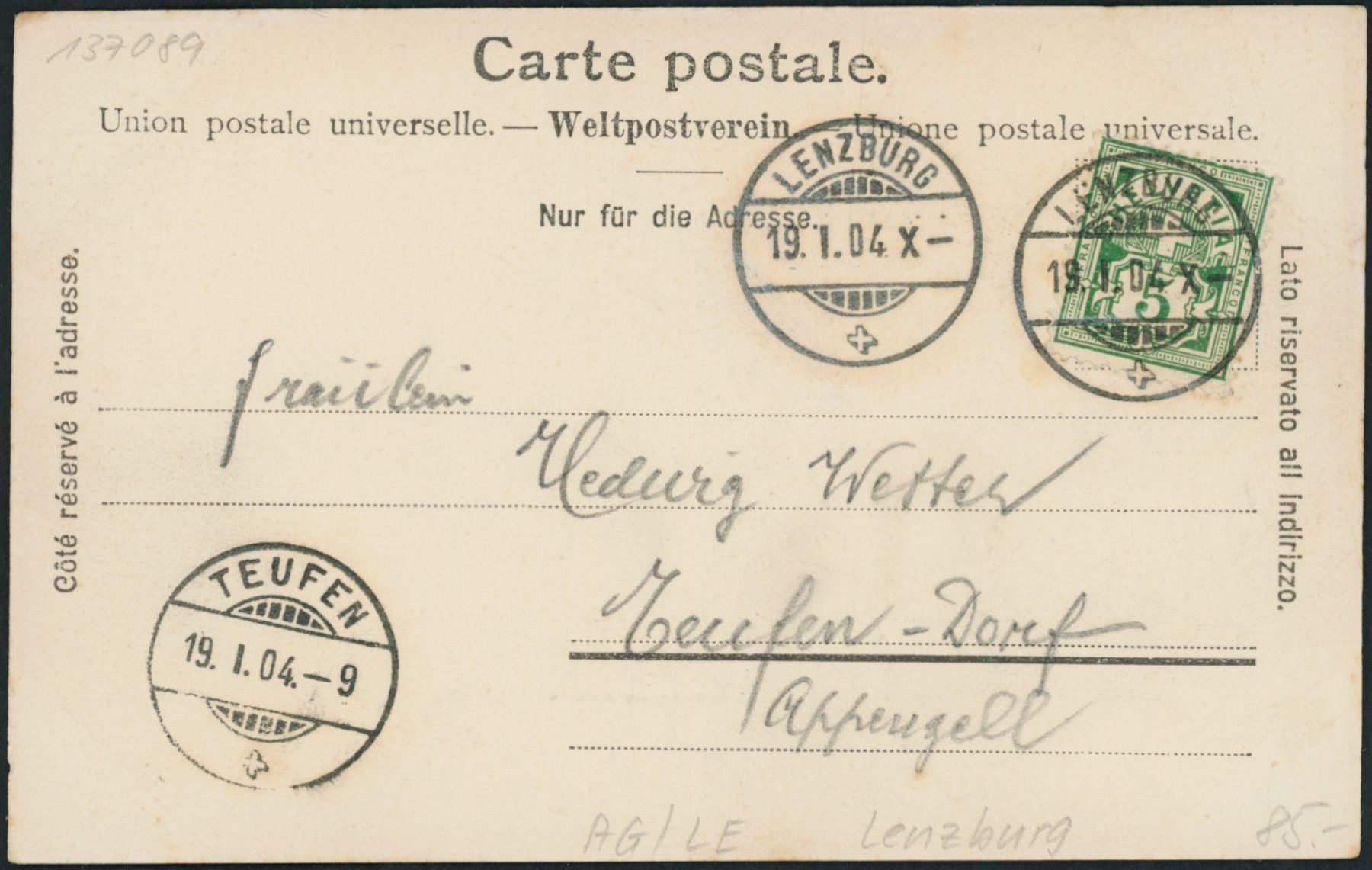 Cartoline postali: SG Flawil – Usato da Schindellegi venduto da stationary 1