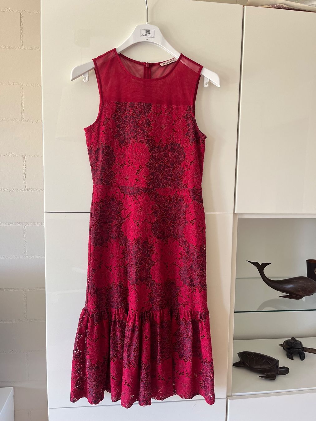Anna Field Kleider: Midi Kleid chic,  rote Spitze Gr. 36 - neu – Neu und originalverpackt aus Ottikon / Gossau ZH von Benoba 1
