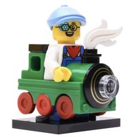 LEGO Minifigur Junge mit Zug Serie 25