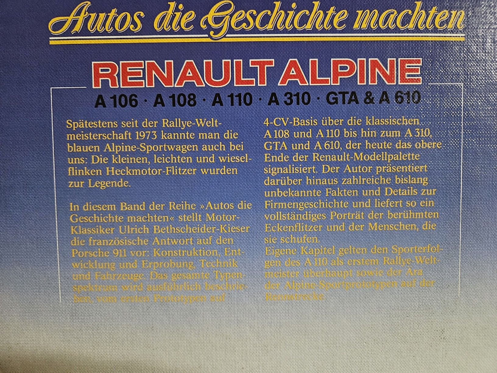 Livres: Alpine  Buch – D'occasion à Dielsdorf par toe51664 4